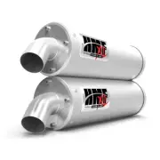 HMF Titan XL Stainless Steel Dual Slip On Exhaust Pipe Polaris RZR XP Turbo