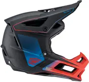 100% Aircraft 2 Steel Blue/Neon Red Downhill Helmet, black-red-blue, Size L 58 60 for Men Black Red Blue