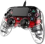 Nacon Compact Controller Wired Para PS4 Iluminado Rojo