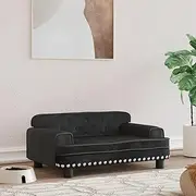 Pet Sofa, Dog Sofa Dog Bed Dog Couch Dog Bed Black 70x45x30 cm Velvet