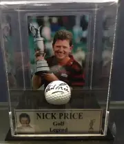 GOLF LEGEND NICK PRICE SIGNED BALL IN DISPLAY CASE