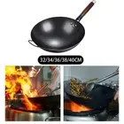 Wok Pan Stir Fry Pan General Pots Manual Forging Iron Pan Cookware Induction