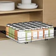 ZDDLOINP Pull Out Spice Racks for Inside Cupboard, Spice Rack Organiser, Spice Rack for Cabinet, Heavy Duty Slide Out Spice Racks Organizer L10.6*W12.7*H2.4inch