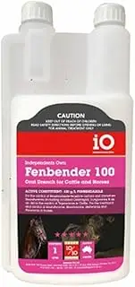 Cattle Horse Wormer Io Fenbender 100 Oral Anthelmintic 1L Equiv.Panacur100 1Lt