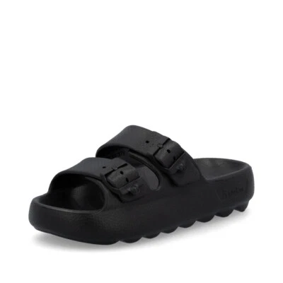 Rieker Ladies Mules Slippers Shoes Black P2450