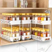 3 Packs Pull Out Spice Rack Organizer for Cabinet, Slide Out Spice Racks Organiz