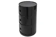 SK Designer Living | Replica Anna Componibili Round Storage Unit | 3 Tier | Black