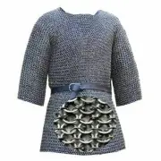 6mm Riveted Chainmail Armor Medieval Knight Mild Steel Chain mail Shirt LARP