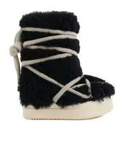 lace-up shearling boots 44,41,42,43 black