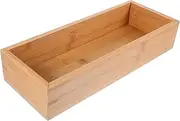 iplusmile Bamboo Wooden Drawer Organizer Minimalist Storage Case for Office Home Lightweight Chopsticks Basket Tidy Elegant Design for Cosmetics Kitchen Essentials