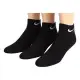 【Nike】2018男女學童Cushion1/4低切黑色運動短襪3入組【預購】