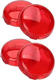 Vuzmode Smoked, for Harley, Turn Signal Lens Lense Kit With 1156 Bulbs, for Harley, Touring Softail Dyna Sportsters 2002-2013 Motorbike Signal Lamp Shell(Red)