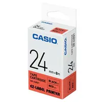 在飛比找momo購物網優惠-【CASIO 卡西歐】標籤機專用色帶-24mm紅底黑字(XR