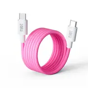 ZUSLAB Magnetic USB-C to USB-C Charging Cable 240W � Fast Magnetic Charger Cord for MacBook, Laptop, Samsung, iPad � 1M, Pink