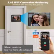 Smart 4.3" WiFi Peephole Camera 1080P HD wireless Alexa doorbell digital door vi