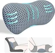 kasney Lumbar Support Pillow, Back Pillow for Low Back Pain Relief, Ergonomic Streamline Car Seat, Office Chair, Recliner and Bed (Gray)