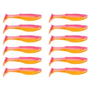 2x 6PK 3In Rapala Crush City Heavy Soft Plastic Paddle Tail Lures - Pink Sunset