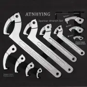 12pcs Adjustable Spanner Wrench Sets with Replaceable Head, C-Shape Pin Hook ...