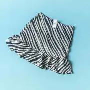 NWT Ann Taylor Zebra Stripe High Rise Waist Satin Ruffle Hem Mini Skirt Sz 2