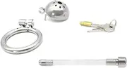 Metal Chastity Cage Male Bondage SM Penis Cage Lock Chastity Device Sex Toy to Prevent Erection Beginner Cage with Hollow Catheter