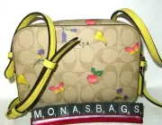 Coach C8752 Mini Camera Bag Signature Butterflies Dreamy Veggie Print NWT $278