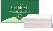 Cleanomic Earthfresh Fabric Softener Sheets Dryer Sheets, Softens & Removes Static Cling, Vegan Laundry Softener With Essential Oils -Fragrance Free