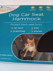 Paws First Dog Car Seat Hammock Black protect from hair dirt scratches