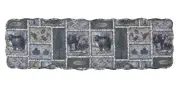 BEAR LODGE Black Bear & Birch 51" x 14" Quilted Table Runner, by DeLeon