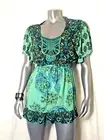 Style&Co Top/Mini Teal&Green Embroidery New W/Tags!- U.S.Domestic Shipp Only
