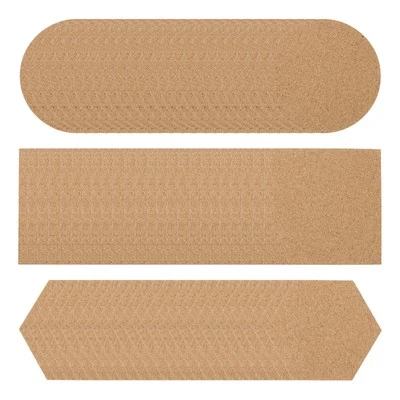 3.9 x 3.9 Inch 1mm Thick Adhesive Cork Sheets, 120 Pcs Squares Round Hexagon