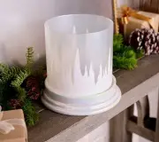 HomeWork by Slatkin + Co. Iridescent Icicle Glass Hurricane