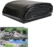 Waterproof Black Pond Liner 0.12MM Sealing Film Heavy Duty Garden Pool Membrane Liner 2x6m 3x8m 4x12m 5x15m Perfect for Garden Pond Fountain Durable and Reliable Size: 1x1m