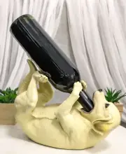 Decorative Golden Labrador Retriever Wine Bottle Holder for Pet or Canine Lovers