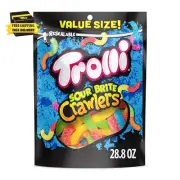Sour Brite Crawlers, Candy, Cherry-Lemon, Strawberry-Grape & Orange-Lime, Sweet