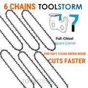 6X Chainsaw Chain 24" Full Chisel 3/8 063 84 DRIVE LINKS for Baumr-Ag SX82 82cc
