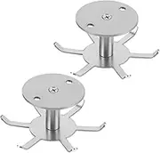 KOCKSHION 2Pcs Rotatable Kitchen Utensil Hook Sturdy Wall Hooks Multi Functional Kitchen Cabinet Holders for Space Saving Organization