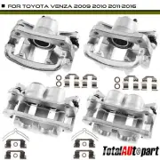 4x Brake Calipers with Bracket for Toyota Venza 2009-2016 2.7L 3.5L Front & Rear (for: Toyota)