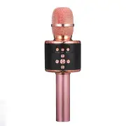 bluetooth Wireless Karaoke Microphone Handheld Microphone with Dynamic Light for Children and Adults with Speaker Recording Radio