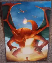 Pokemon Charizard Glossy Art Print 11 x 17 In Hard Plastic Sleeve