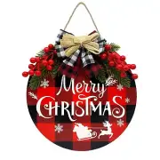 Christmas Door Decorations Buffalo Plaid Christmas Wall Decor for Front Door