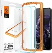 SPIGEN AlignMaster GLAS.tR Slim Designed for Google Pixel 8 Screen Protector (2023) Auto Alignment Installation Kit Tempered Glass [2-Pack] - Clear