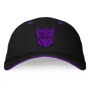 Transformers Decepticon Megatron Adjust. Cotton Embroidered Black Unisex Cap/Hat