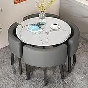 Modern Dining Table and Chairs Set for 4 Office Reception Furniture Round/Square Club Table Business Conference Room Set Kitchen Dining Table and Chair Combination for Dinette