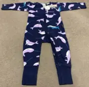 Bonds BNWT 2019 Blue Zippy With Purple Narwhal - Size 0 (6-12 Months)