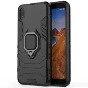 PC +TPU Shockproof Protective Case for Xiaomi Redmi 7A, with Magnetic Ring Holder (Black)