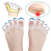 2 Toe Separator Silicone Gel Bunion Corrector Spreader Pain Relief Hallux Valgus