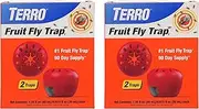TERRO T2503SR Ready-to-Use Indoor Fruit Fly Killer and Trap with Built in Window - 4 Traps + 180 Day Lure Supply