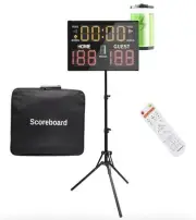 Battery Powered Digital Electronic Scoreboard with Bag Tripod Wireless Remote