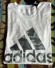 Adidas Logo Amplifier Tee Men's T-Shirt White Size M NWT
