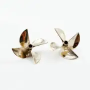 4-Blades Copper Propeller 67mm Left Right f 6.35mm 1/4" Shaft Gas RC Boat